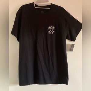 🔥NWT Brixton Circle Crest Standard Fit Black Tee